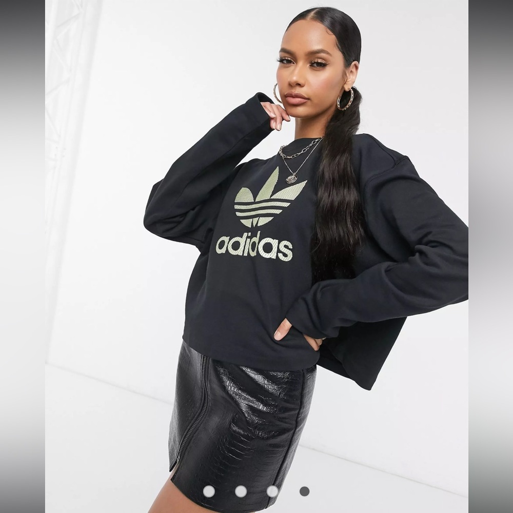 NWT Adidas Original Logo Black Sweatshirt